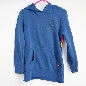 Aviator Nation Hoodie Kids size 4 Blue rainbow
